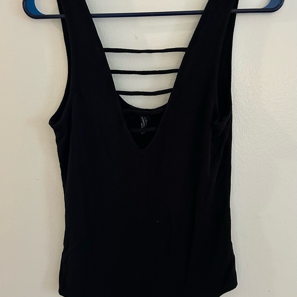 Forever 21 Black Strappy Bodysuit